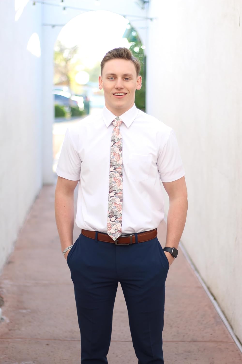 Tough Apparel Men's 2.5" Slim/Skinny Tie Performance Dress Tie Wrinkle & Stain Resistant Machine Washable