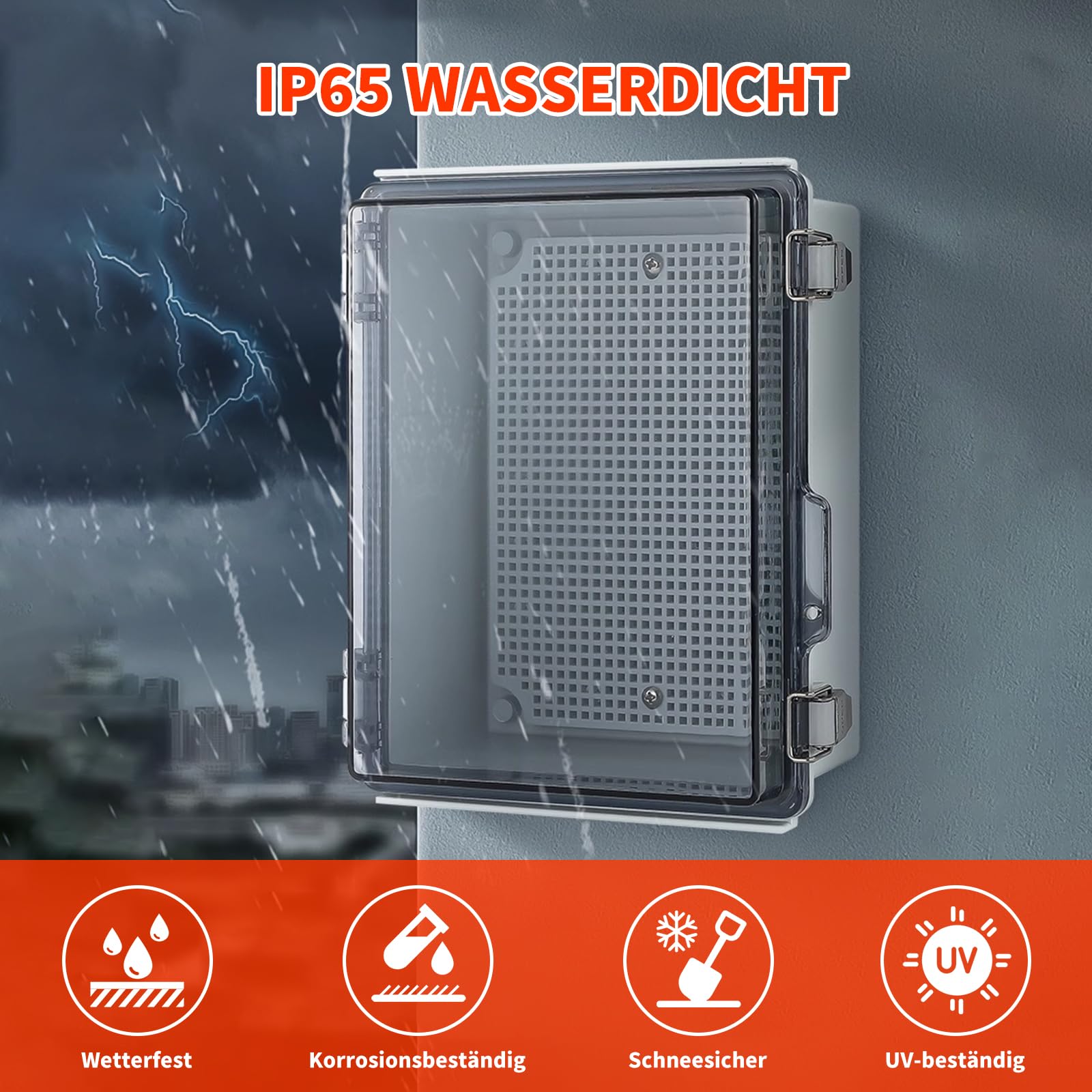 Boîte de jonction étanche IP65 | Coffret Electrique Etanche Exterieur | ABS transparente boîte de distribution saillie de câble pour protéger la multiprise