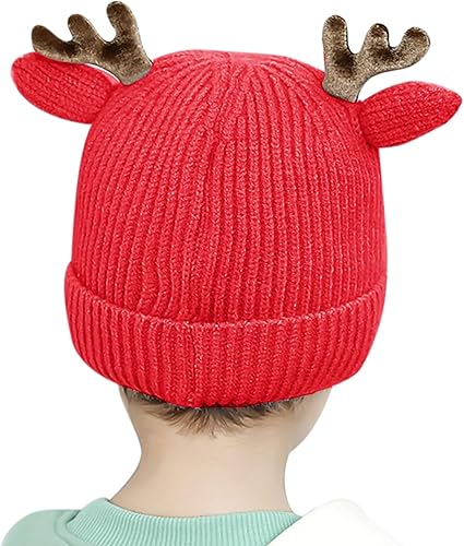 Miniatura 3 de Gorro para bebé, lindo cuerno, reno de ganchillo, gorro de punto para invierno, cálido para niños y niñas