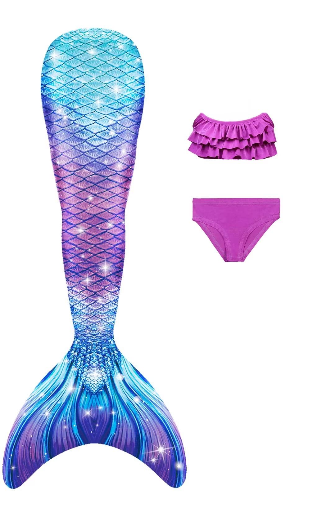 shepretty Traje de Baño Sirena de Las Muchachas Bikini Set