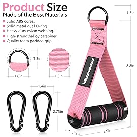 RENRANRING Gym Exercise Handles, Replacement Handle Attachments for Cable Machine Pulleys, Resistance Band and Strength Trainer, Pull Down Workout Accessories, Home Gym Add On Equipment