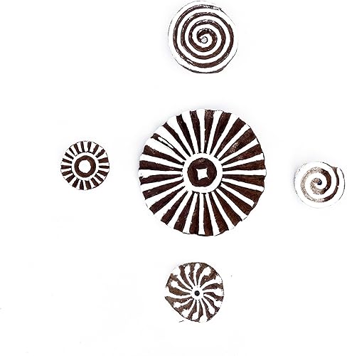 Miniatura 13 de Sellos de madera para impresión en bloque en borde de sari, textil, arcilla, cerámica, tatuaje, manualidades en tela, tatuaje de henna HASHCART®