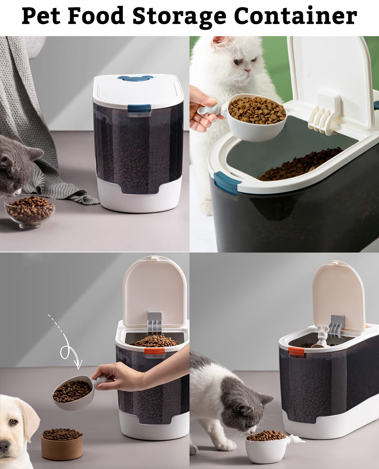 Large Rice Container BNOSDM Airtight Cat Food Storage Container