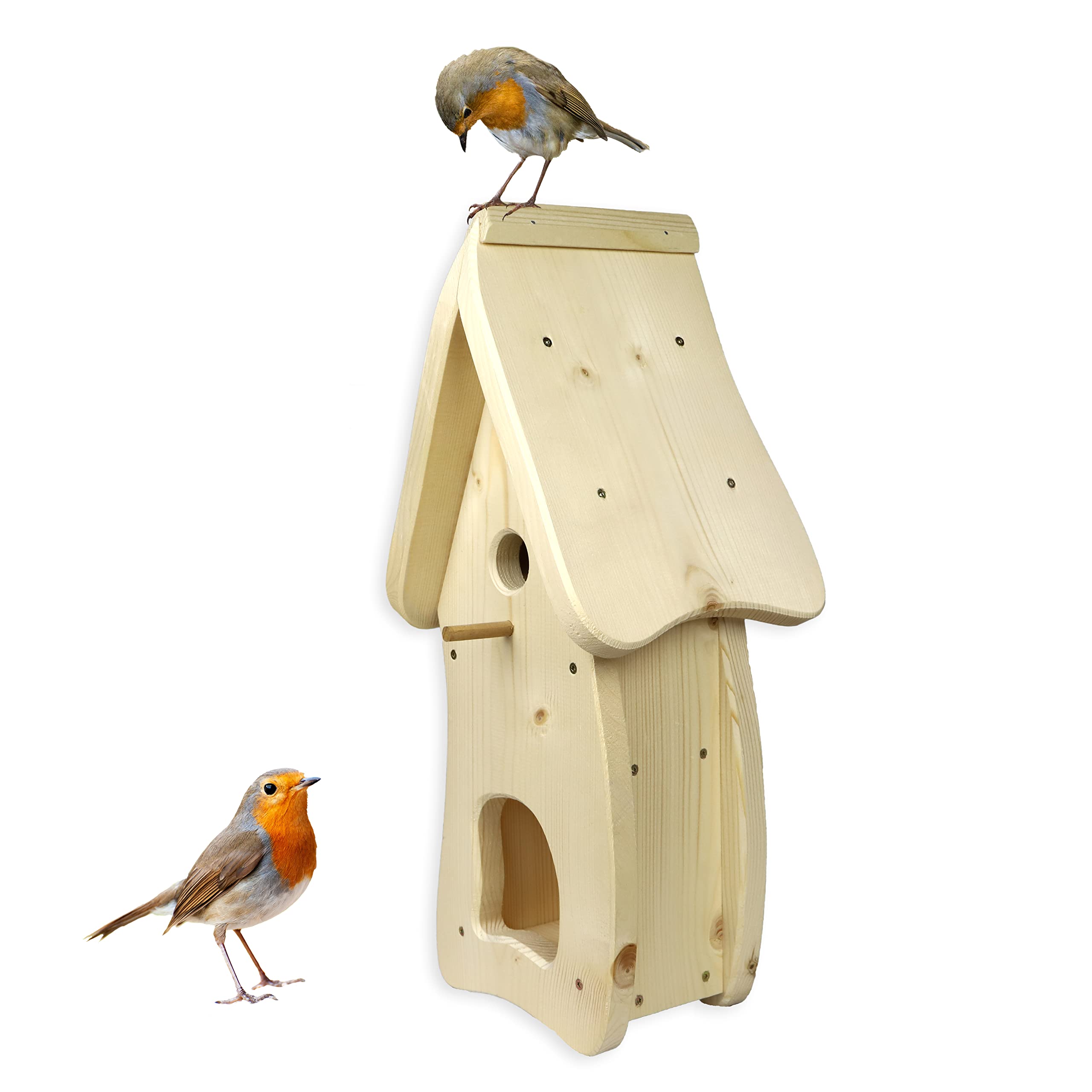 Premium Nistkasten (N1) mit Vogelfutterhaus - Nistkästen Vogelhaus Vogelhäuschen (N1)