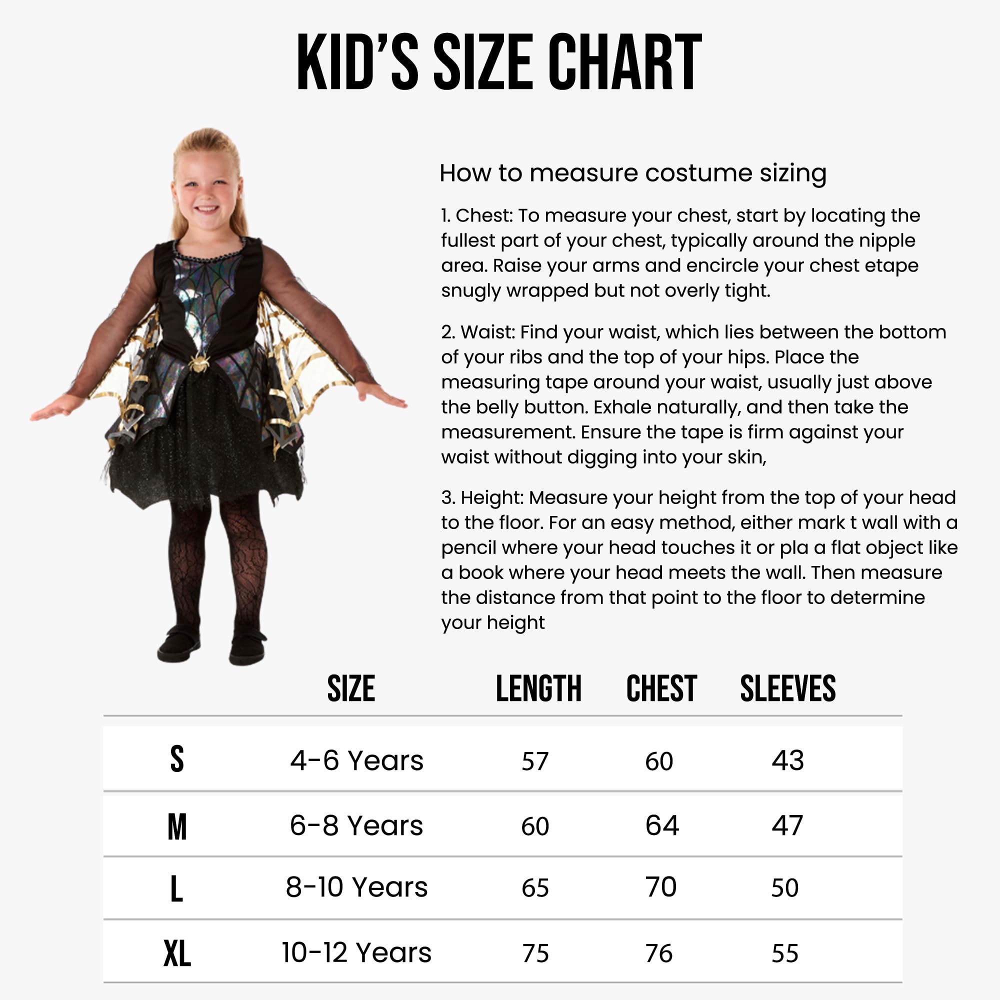 My Illusions Girls Shimmering Spider Kids Halloween Costume Iridescent Fancy Dress Child Outfit (Medium 6-8 Years) - Image 3