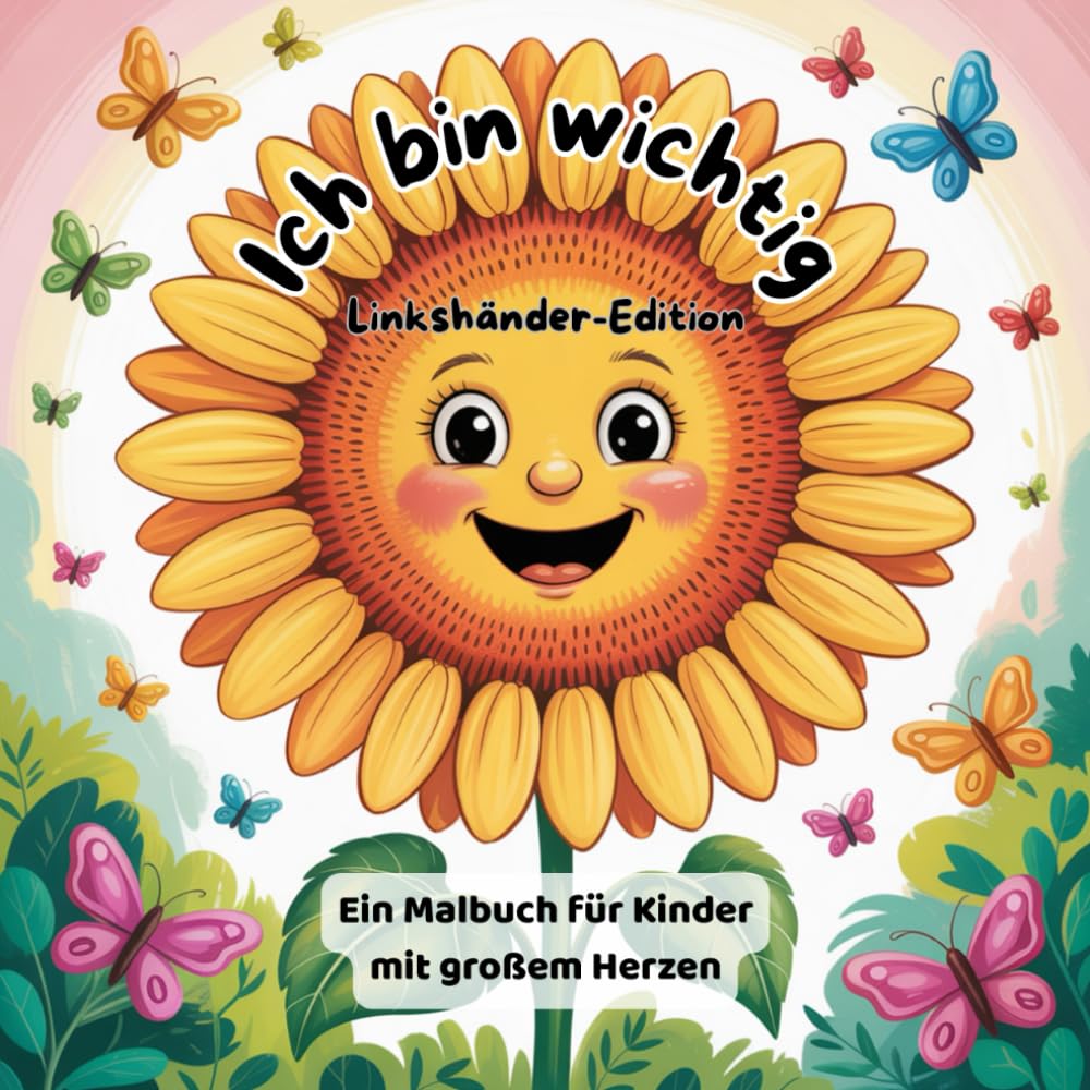 Ich bin wichtig - Linkshänder Edition: Malbuch für Kinder mit Affirmationen – speziell gestaltet für Linkshänder, fördert Selbstvertrauen, Kreativität und Achtsamkeit