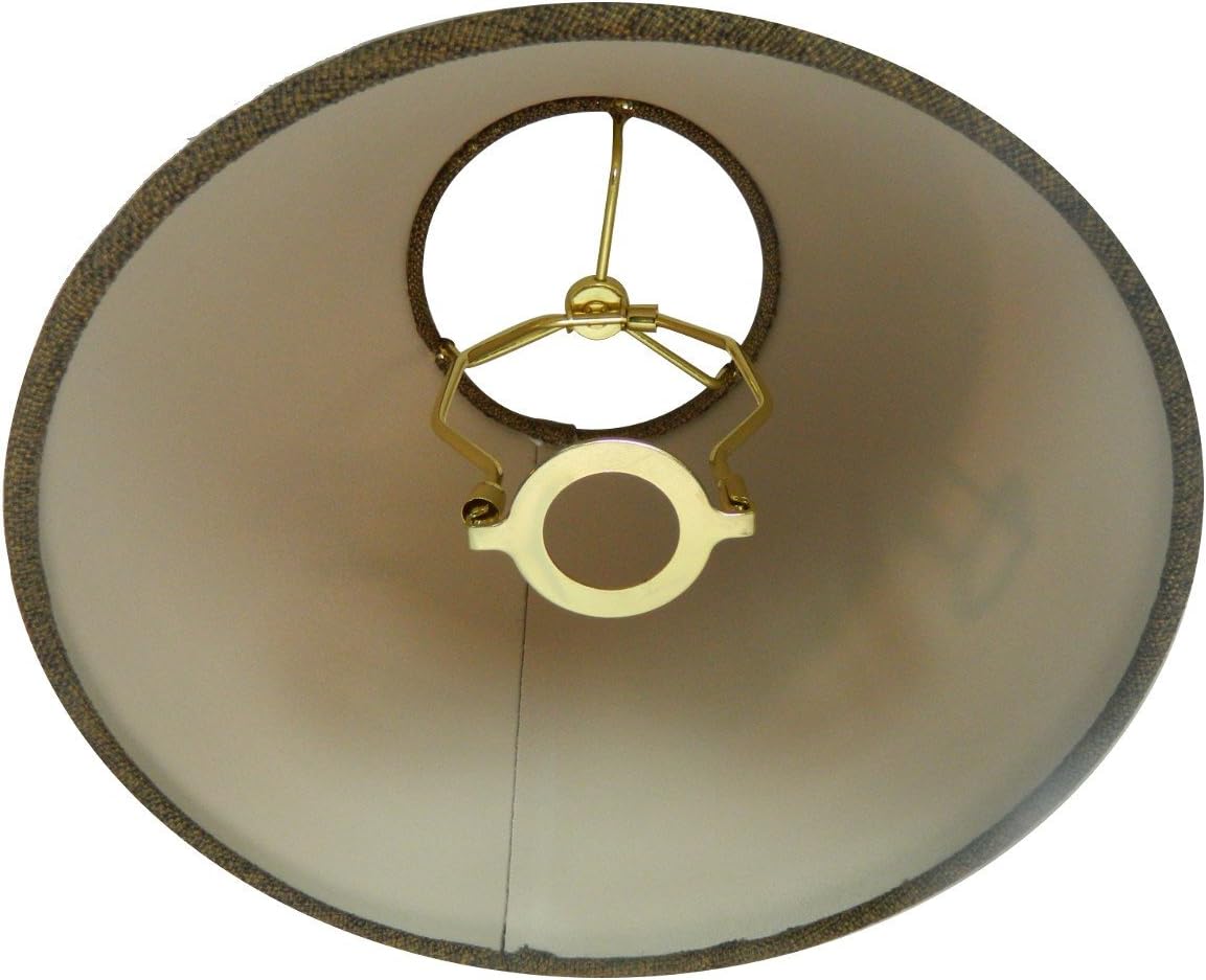 6x12x9" SLIP UNO FITTER Hard Back Empire Lamp Shade - Chocolate Burlap