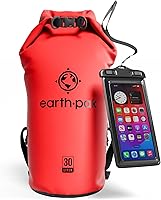 Vista 59 de Earth Pak Bolsa Seca Impermeable - Mochila Impermeable de Cierre Enrollable Superior Mantiene el Equipo Seco para Kayak con Funda Impermeable