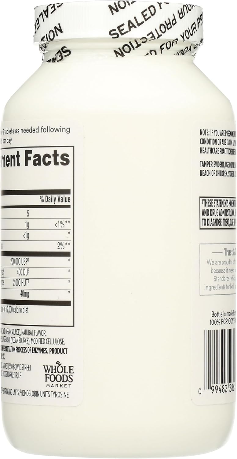 365 by Whole Foods Market, Papaya Enzymes, 500 Chews