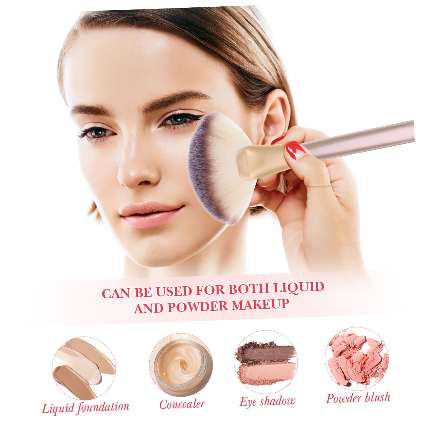 Didiseaon Professional Makeup Brush Set 1 Set Fan Makeup Blush Powder Brush for Highlighter for Women