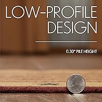 Vista 6 de VHC Brands 10713 - Alfombra ovalada de yute para cabina de té, Tela