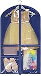Univivi Hanging Garment Bags,2PCS Garment Clothes Cover Protector Garment Rack Cover Protector Well-Sealed Dress Bags with Clear Windows for Suits Long Dresses(54 Inch)