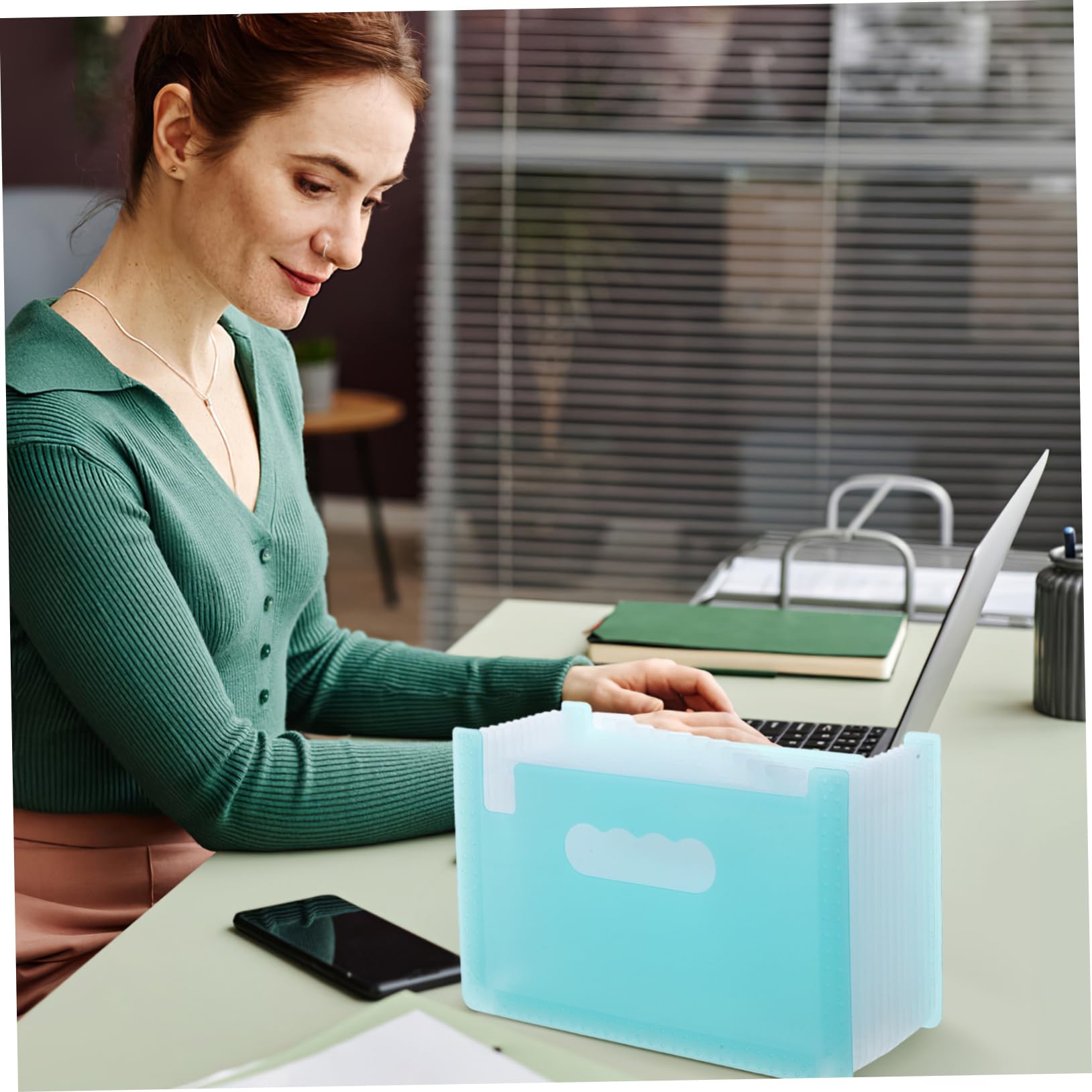 Angoily 3 Pezzi Organizzatore Ricevute Portatile Scomparti Blu Cartella per Documenti Coupon e Scontrini Resistente e Compatta per e
