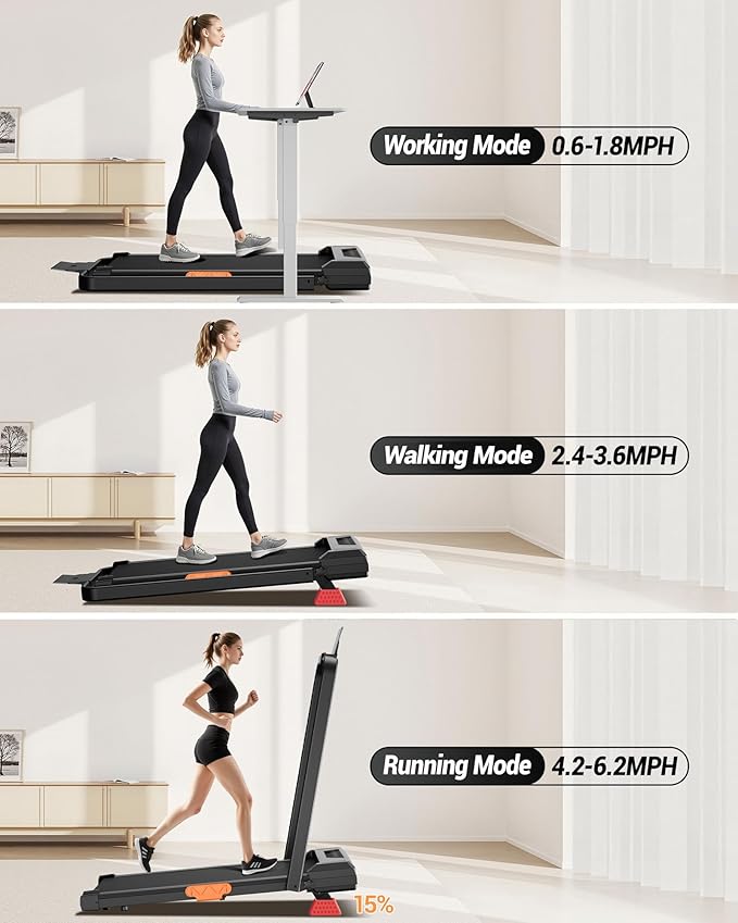 Caminadora Eléctrica Plegable 2.5HP Inclinación 15% Negro miniatura 2