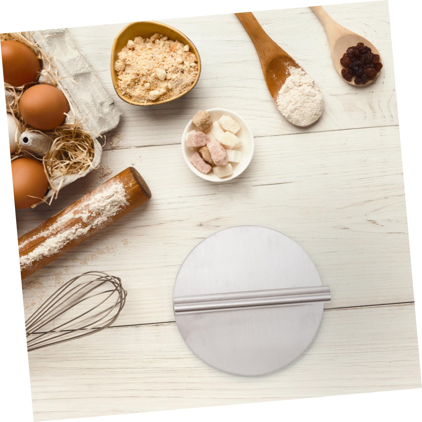 TOYANDONA Prensa De Repostería De Acero Inoxidable 15 Cm Diámetro Antideslizante Sin Olor Para Hacer Pasteles y Hamburguesas Utensilio Profesional De Cocina Hogar
