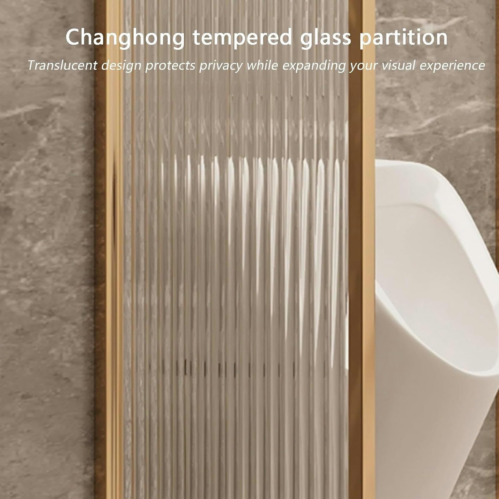 Divisor para urinario hombre, fijación de pared, acero inoxidable con vidrio templado, para inodoros públicos y bares, color: negro