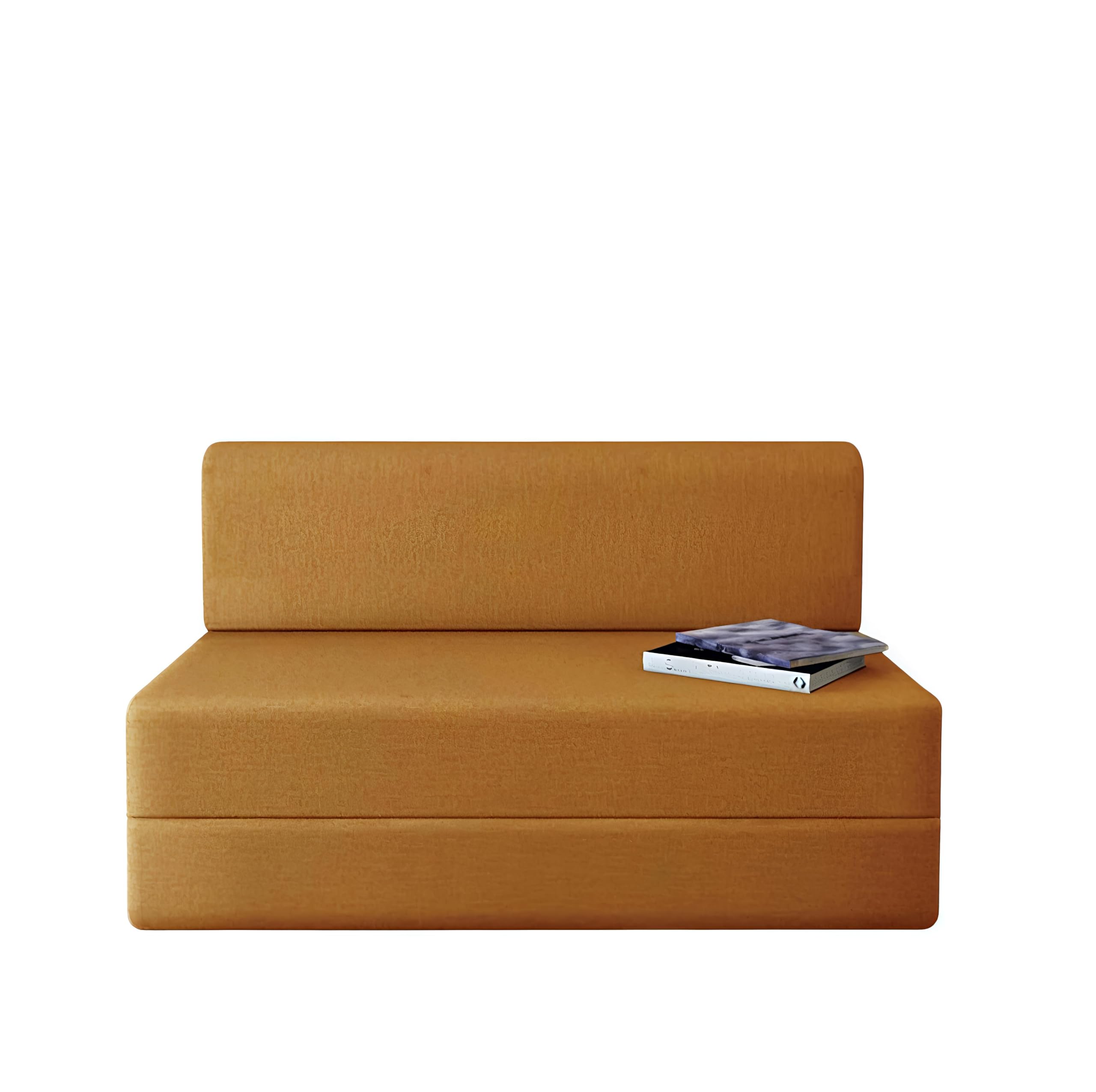 Foldable One Seater Sofa Cum Bed, Sofa Bed 3 X 6 Feet, Velvet Fabric- Washable Cover- Including 1 Cushion Perfect for Home & Office for Guests(Grey Color) (Golden)-image-37