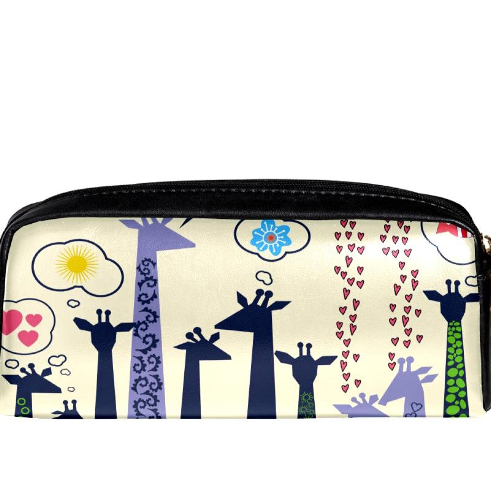 Trousse à Crayons Double Couche Grande Capacité - Imprimé Girafe, Pour École, Bureau, Voyage