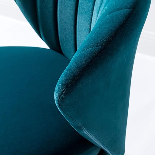 Miniatura 104 de TINA'S HOME Sillas modernas para sala de estar, comedor, pequeña silla decorativa de terciopelo con patas de metal dorado, bonita silla lateral