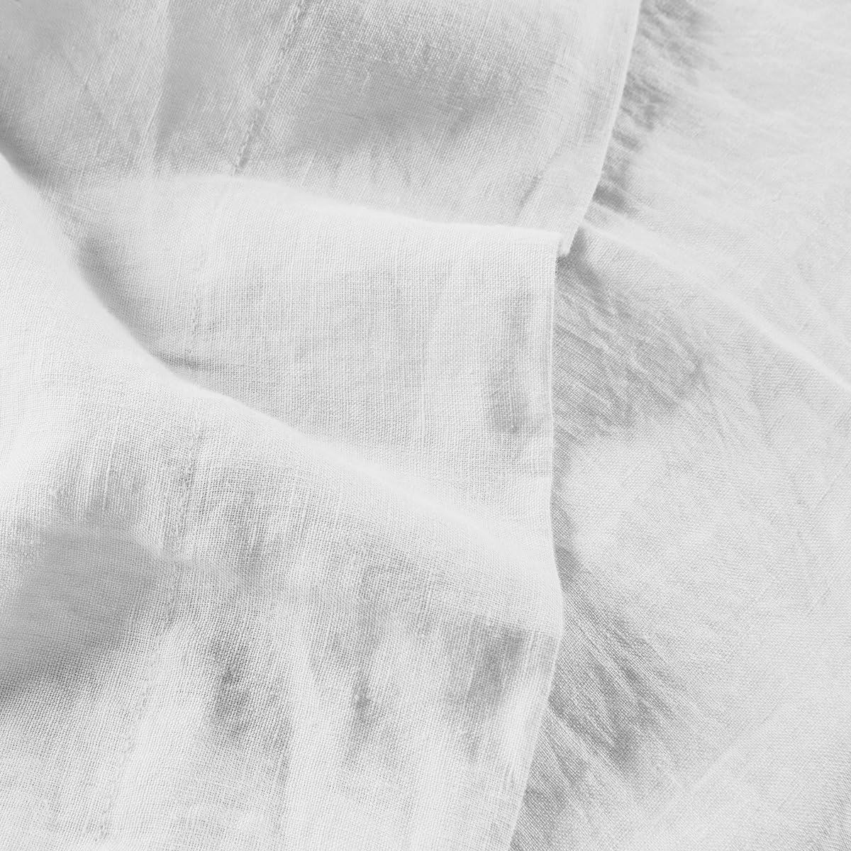 Drap plat lin lavé 240x310 Anne de Solène Lina Gris grand lit
