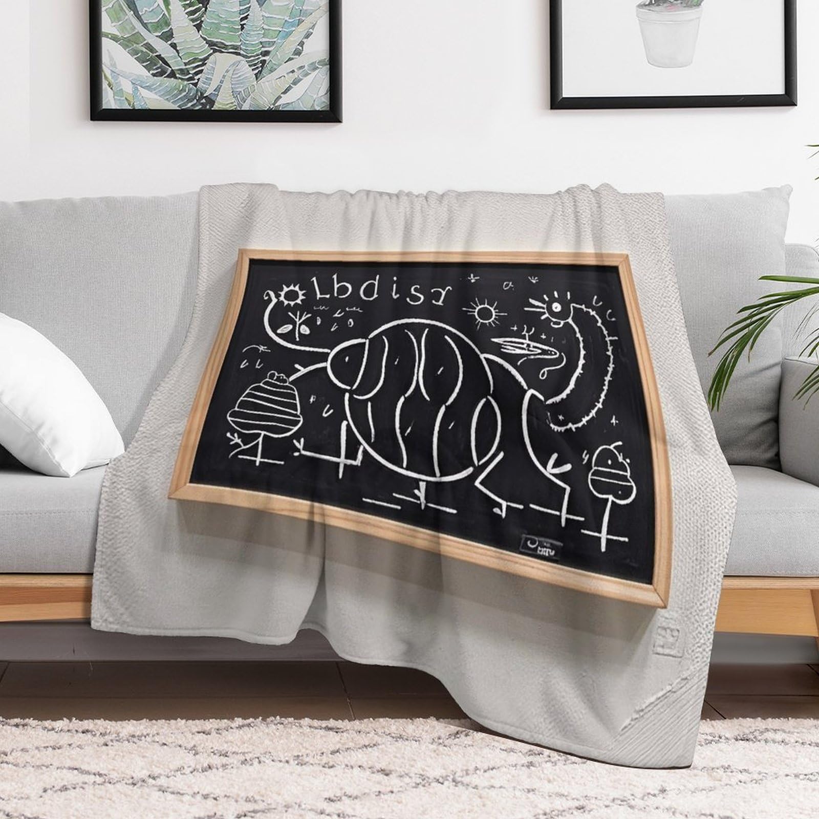 Couverture en micro polaire ultra douce motif biologie climatisation lit