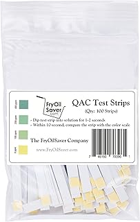 FryOilSaver Co, QAC Test Strips, Restaurant Quaternary Ammonium Sanitizer Test Strips, 0-400 ppm, Multi Quat Strips for Food Service, Quaternary Ammonia Sanitizer Strips, FMP 142-1363, Pack of 100