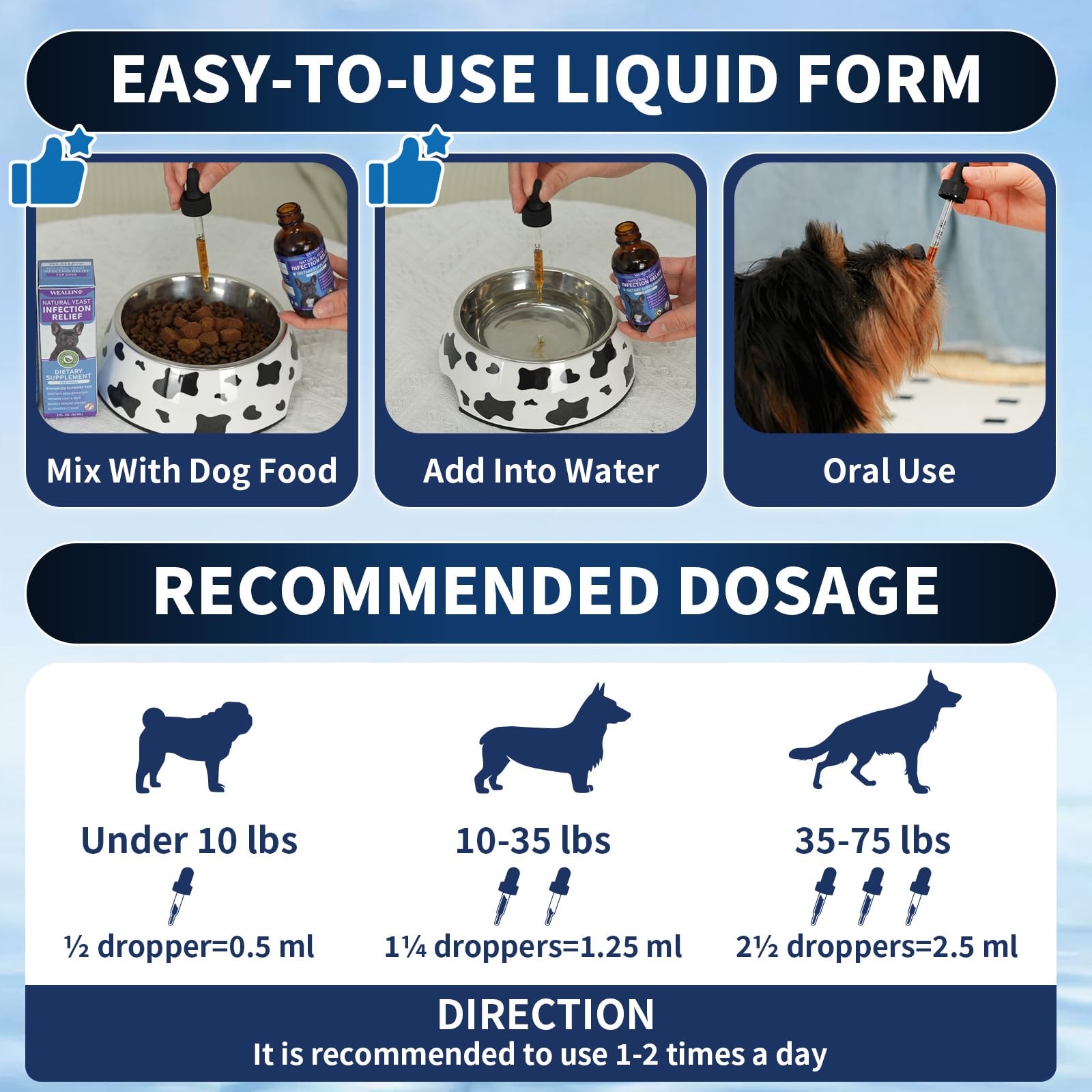 Natural Yeast Infection Treatment for Dogs | Probiotic-Powered Drops with 8-Herbal Blend | Supports Skin, Ears, Allergy Relief | Dog Yeast Infection Treatment Oral Supplement | Bacon-Flavored - image 5