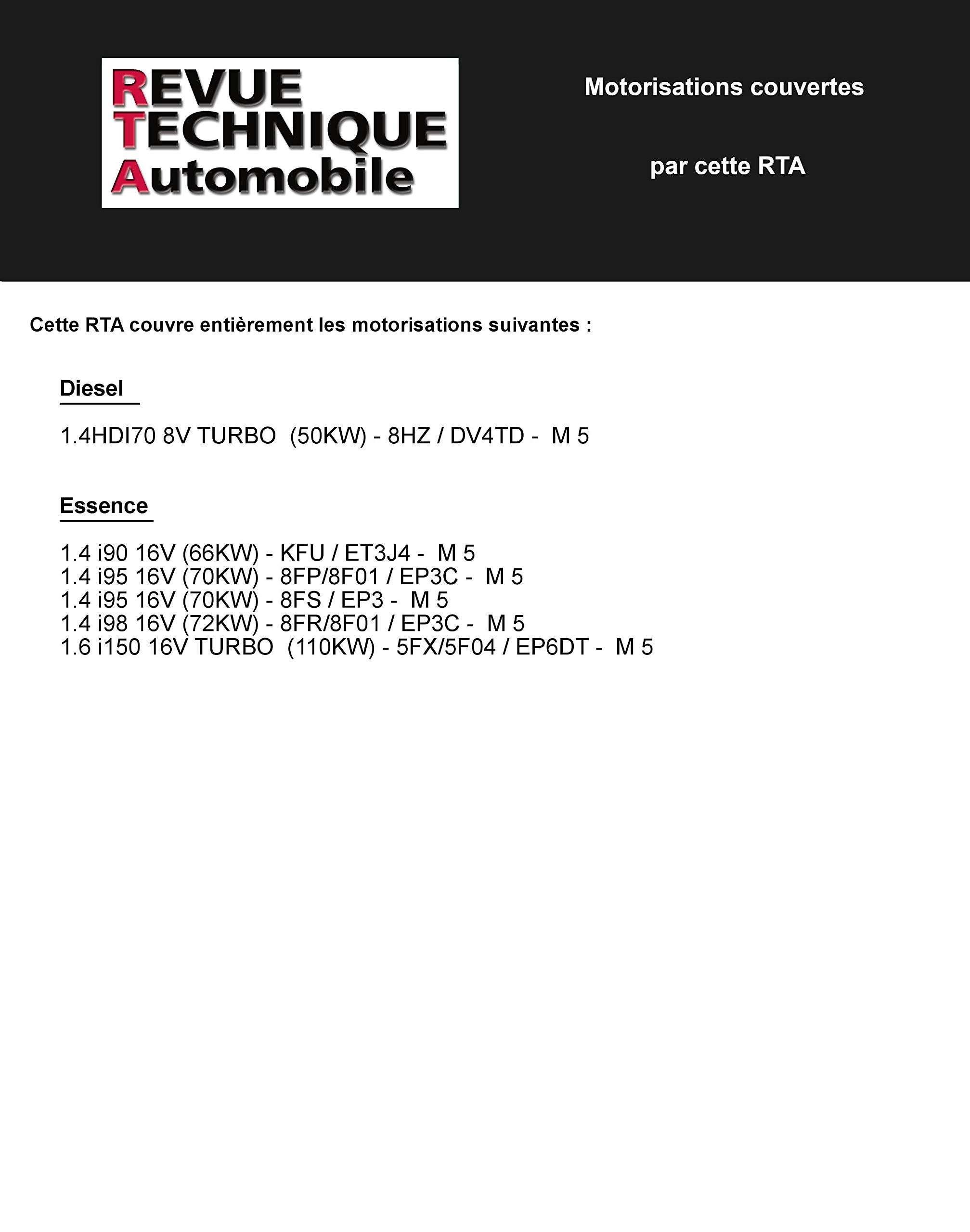E.T.A.I - Revue Technique Automobile B724.5 - PEUGEOT 207 - 2006 à 2017