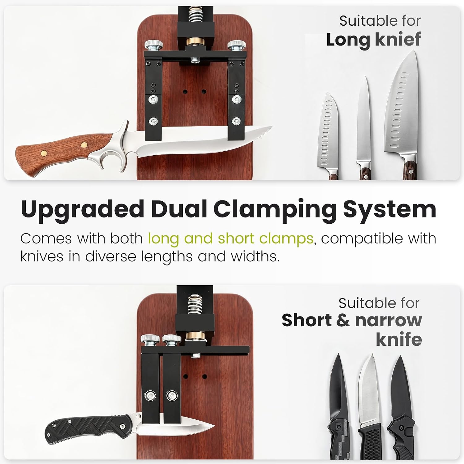 Precision Knife Sharpening System, Adjustable Angle 10° - 30°, Fixed Angle Knife Sharpener with Digital Angle Finder, Upgraded Dual-Clamp System, Includes 5 Diamond and Ceramic Sharpening Stones