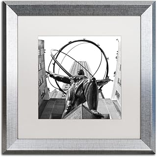 Trademark Fine Art 16x16-Inch Atlas Rockefeller Center, 16x16