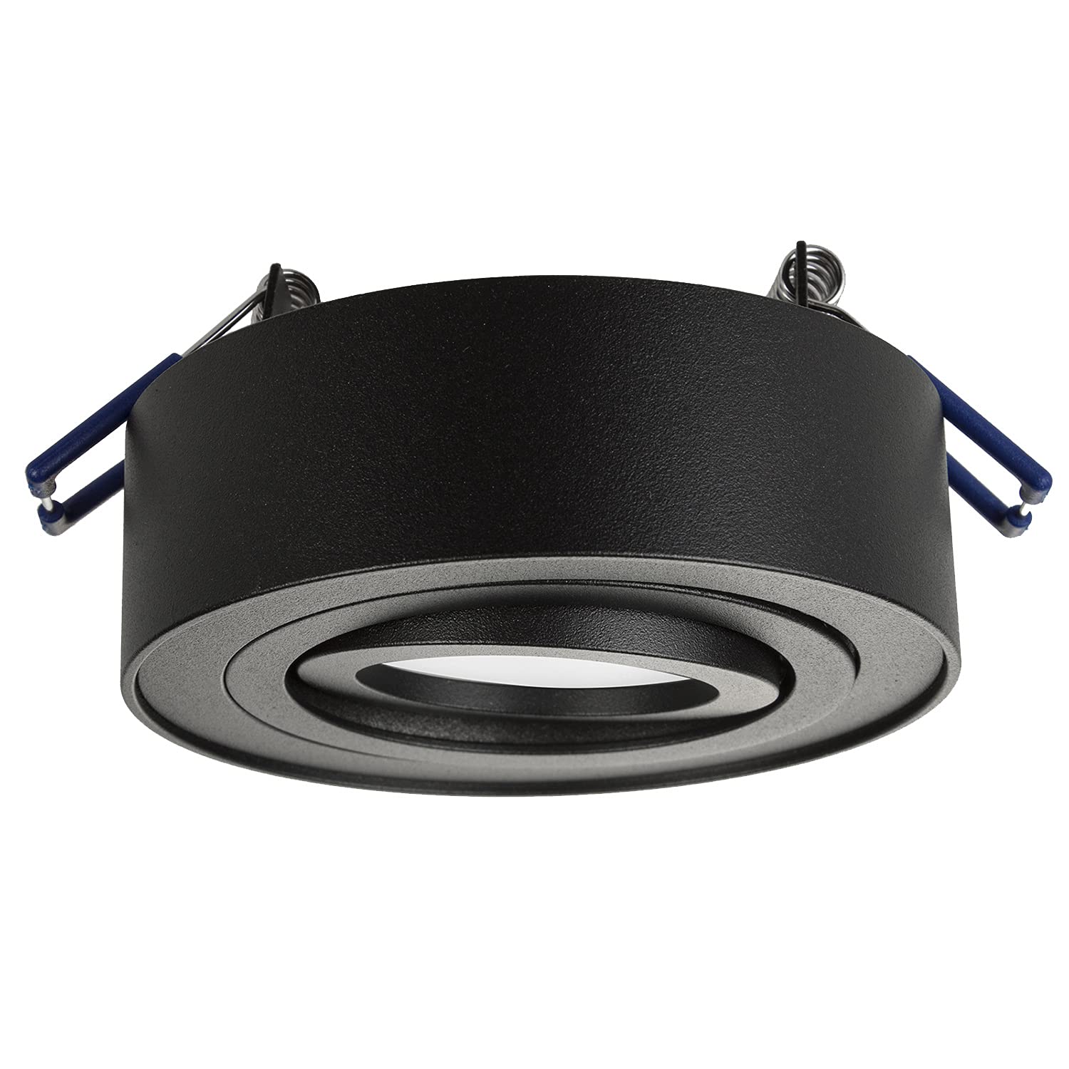 Maclean Spot Light 6xSet completo Faretto+Presa+ Lampadina 7W (6xSet Faretto rotondo, Nero)