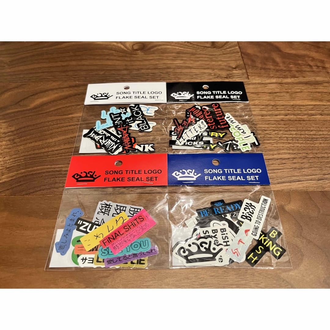 BiSH ソングタイトルロゴフレークシールセット A B C D 4種類セット Amazon.co.jp: BiSH ソングタイトルロゴフレークシールセット