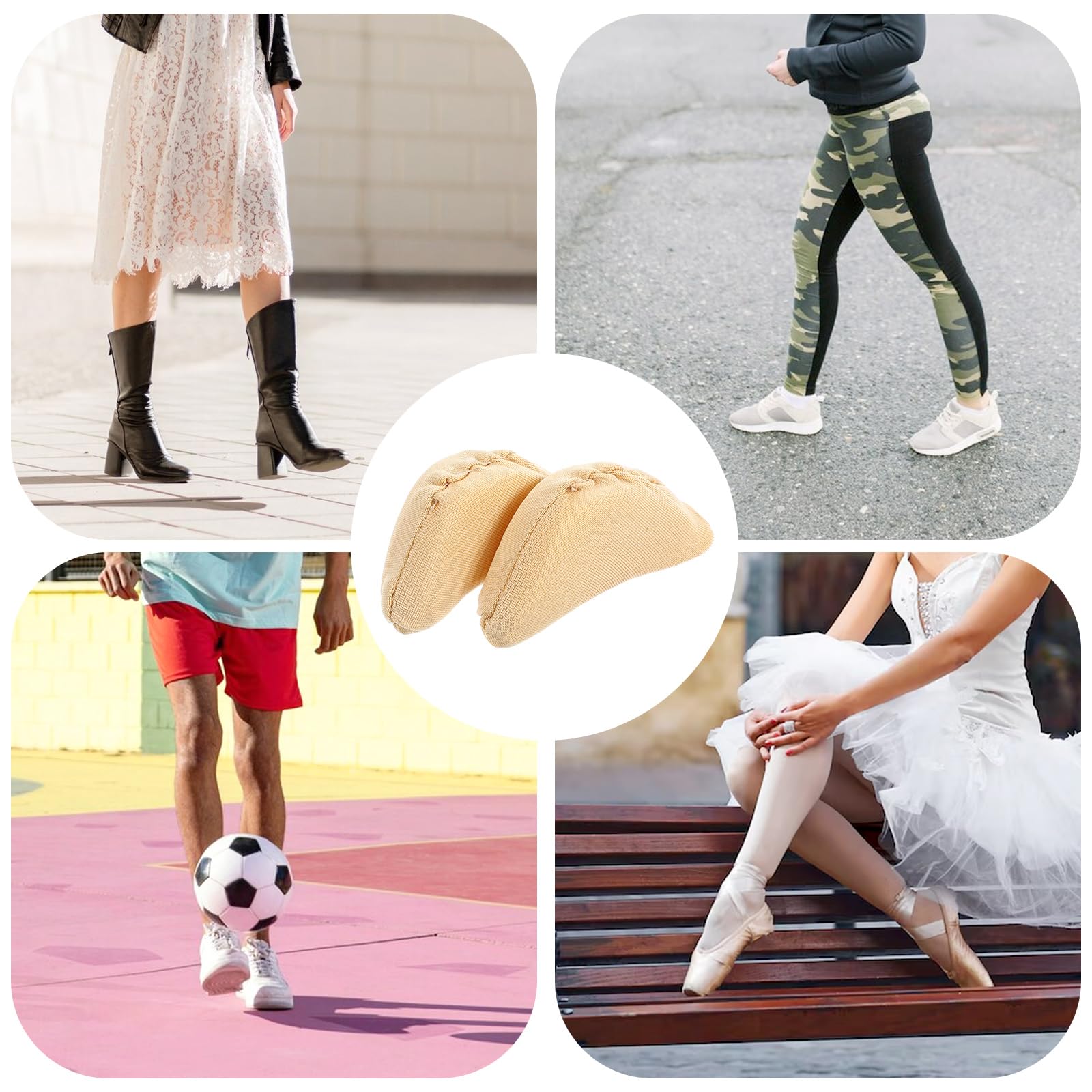 3 pares de rellenos de dedos, relleno de zapatos, unisex, transpirables, suaves, almohadillas para el antepié, relleno de zapatos para tacón alto, alivio del dolor de pies para mujeres y hombres