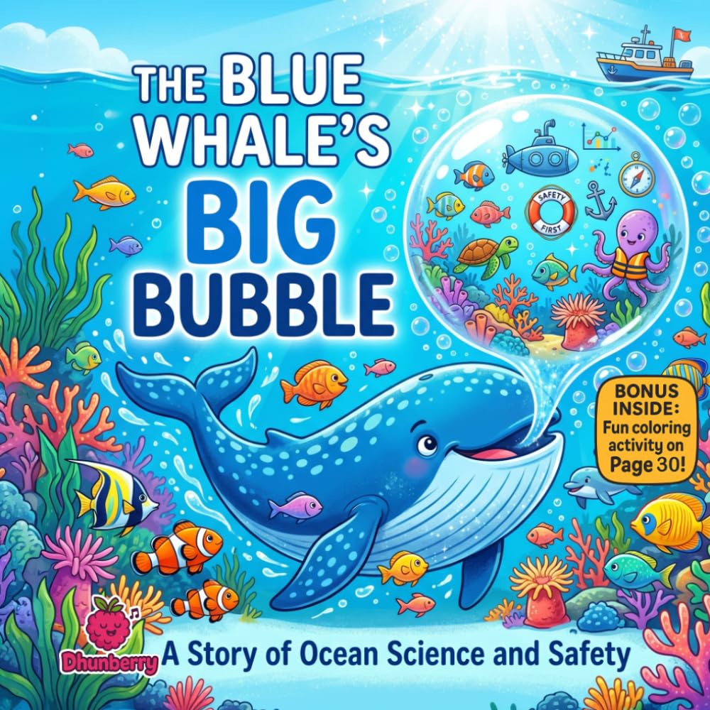The Blue Whale’s Big Bubble: A Funny Rhyming Ocean Story About Safety, Teamwork, and Clean Seas