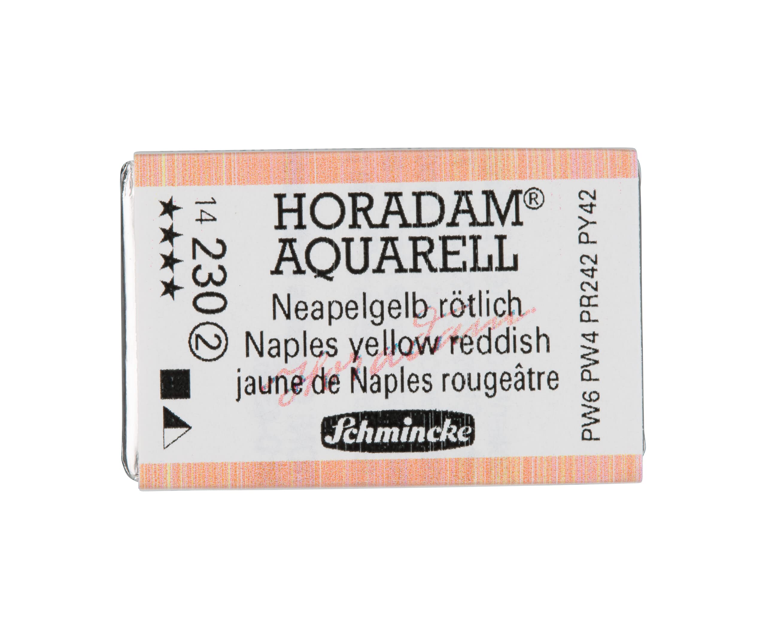 Schmincke Horadam Watercolour Paint Full Pan Naples Yellow Reddish Portrait Use
