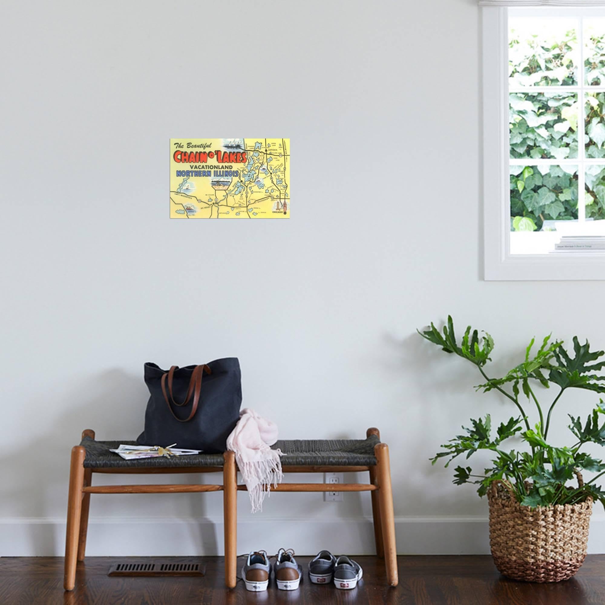 Amazon.com: AllPosters Wall Art Print Map of Chain O'Lakes