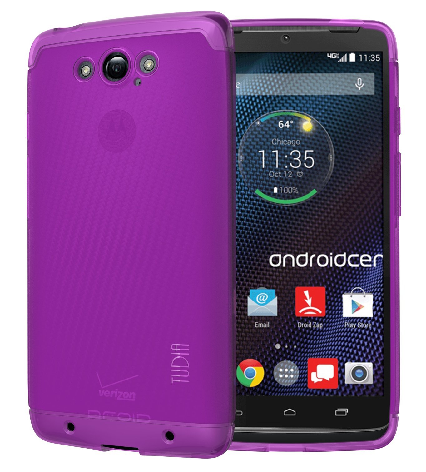 TUDIA LITE TPU Bumper Protective Case for Motorola DROID Turbo (Verizon) (NOT Compatible with Ballistic Nylon Version) (Purple)