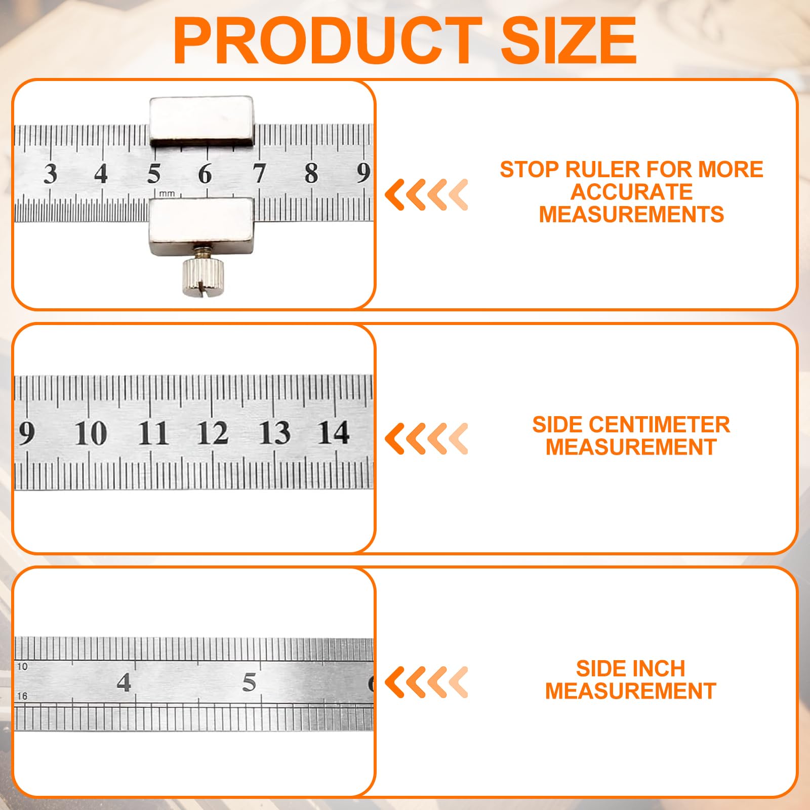 Kozelo Règle en Acier Inoxydable - [15cm/6 Pouces] Outil de Mesure en Métal à Double Échelle avec Base Antidérapante pour Une Utilisation en Design Architectural