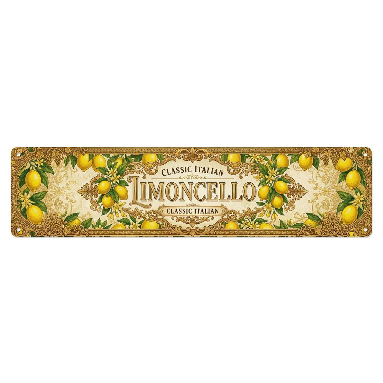 Gtthok Vintage Style Vintage Limoncello Classic Italian Lemon Metal Tin Sign Plaque Wall Decor For Cafe, Club, Garden Metal Poster 4X16inch