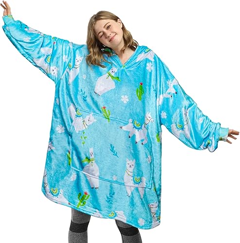 Manta con capucha para adultos, sudadera de franela de gran tamaño para mujeres y hombres, cálida y acogedora manta con capucha, Alpaca disponible en Yaxa Venezuela