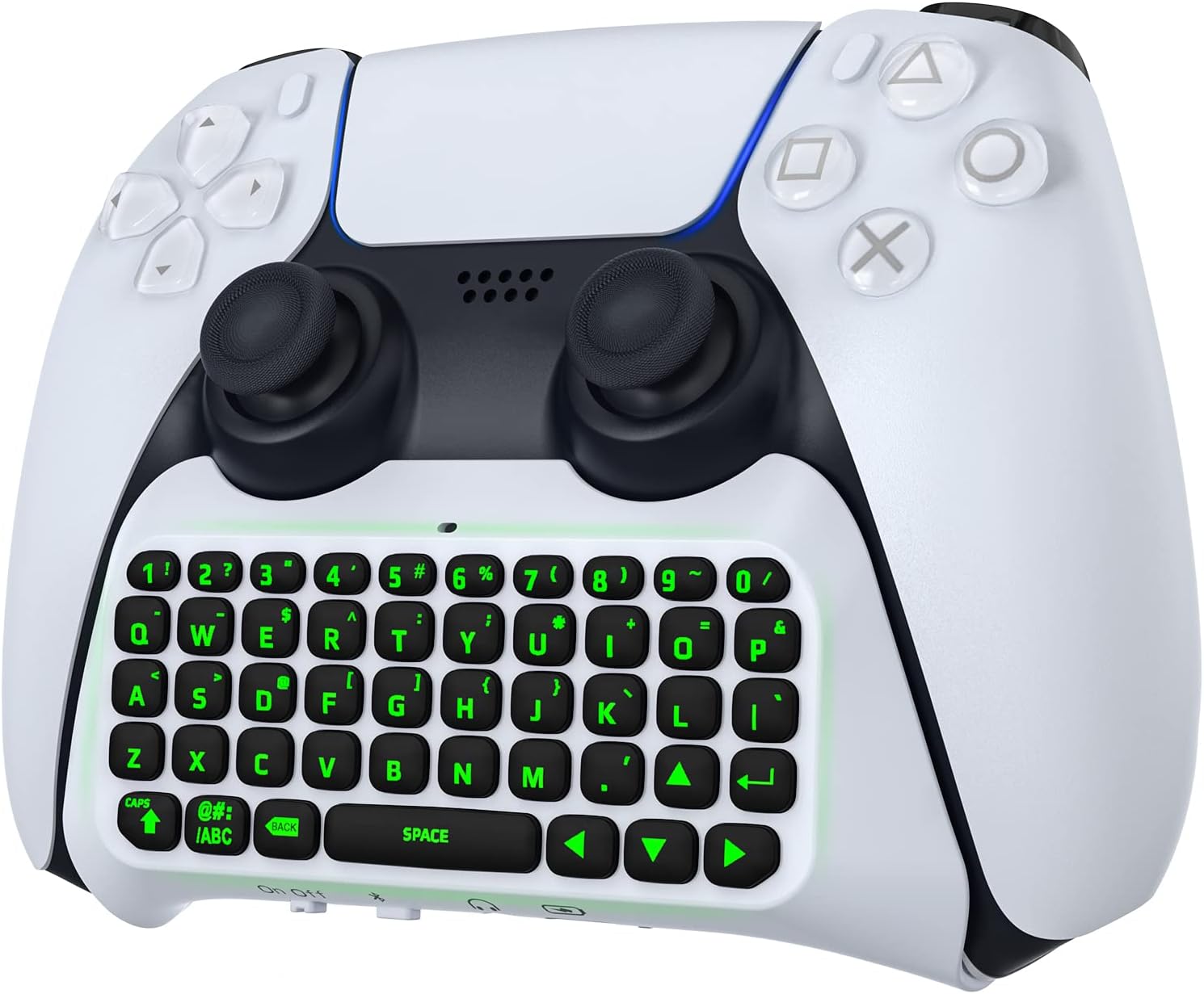 MoKo RGB Backlight Keyboard for PS5 Controller, Bluetooth Wireless Mini ...
