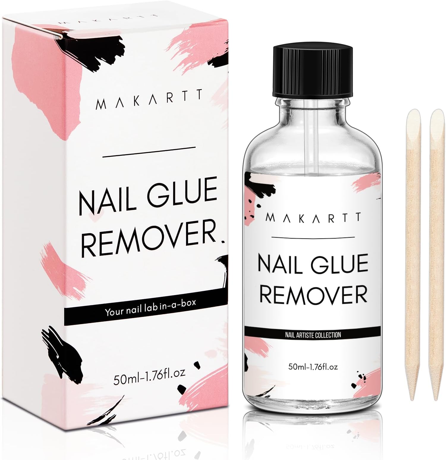 Makartt Nail Glue Remover: for Acrylics Press Ons - 50ML Debonder Without Acetone, Can't Remove Gel Polish