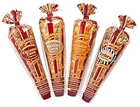 Vista 2 de Popcornopolis Cono de Palomitas Gourmet (12 Unidades) Sabores Surtidos – Zebra, Queso Cheddar, Caramelo y Kettle Corn, Ideal para Regalar y Compartir