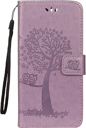 JOMA-E Shop - Funda de Piel con Tapa para Huawei Honor 7A/2018 Y6, dise?o de ?rbol en Relieve, con Ranuras para Tarjetas, Cierre magn?tico, con Tapa para Huawei Y6 2018/Honor 7A