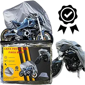 Capa Para Cobrir Moto Protetora Forrada 100% Impermeável Anti-uv Não Risca Texturizada (FAN 160 CC)