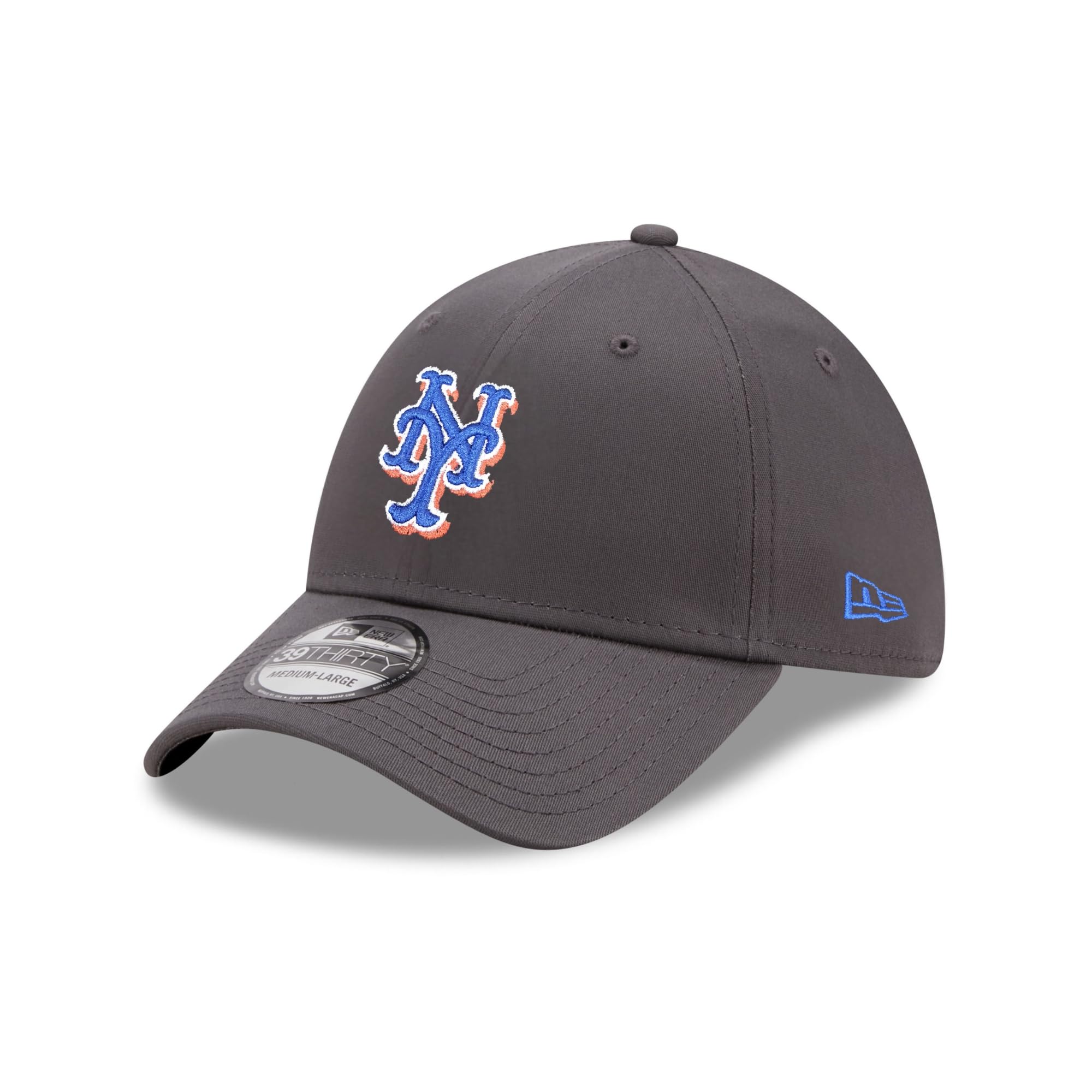 New Era New York Mets MLB Graphene Grey 39Thirty Stretch Cap