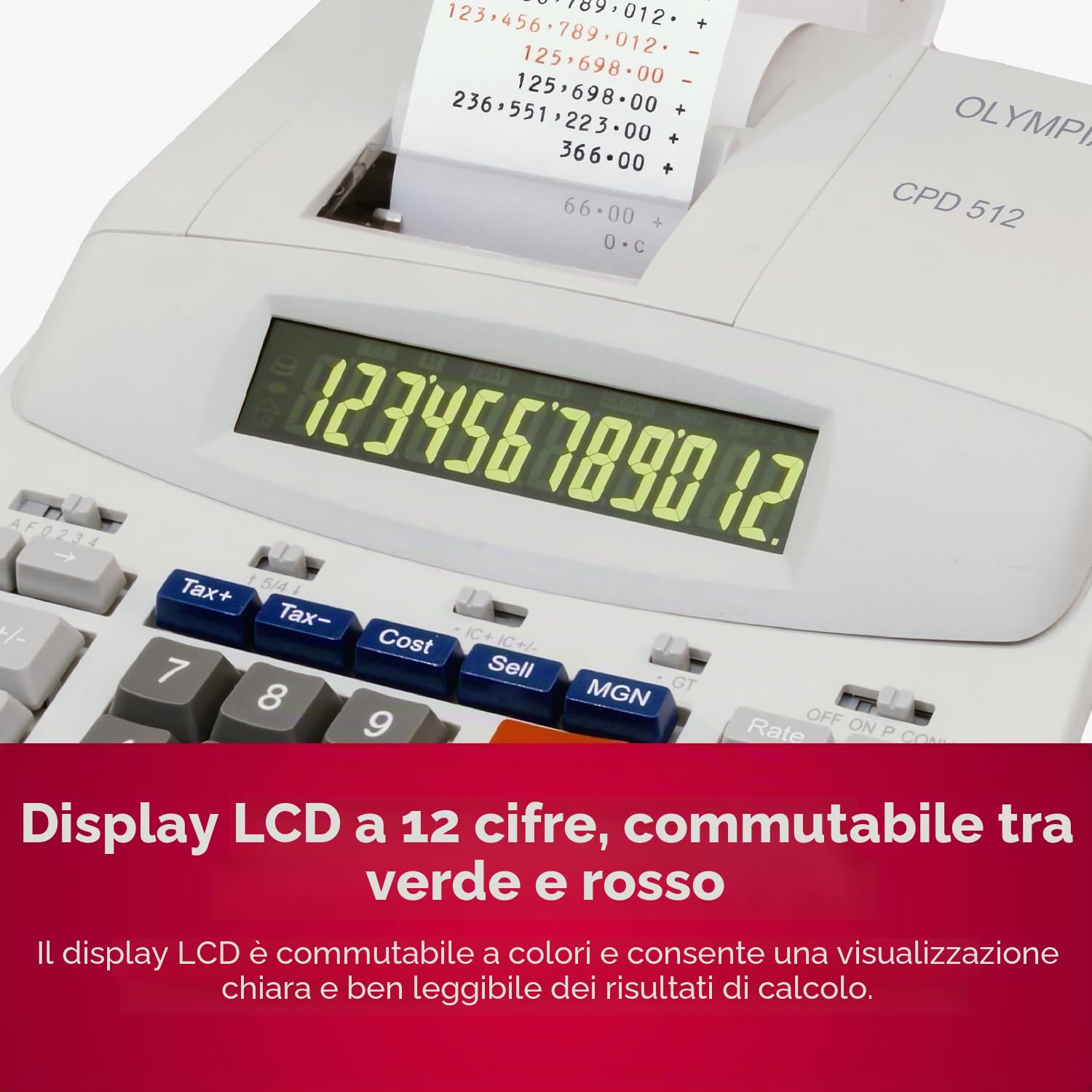 OLYMPIA Calcolatrice da tavolo CPD 512