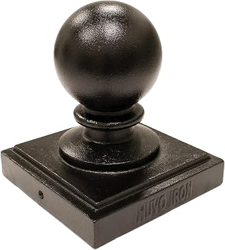 Nuvo Iron Ball Post Cap, 5 1/2" x 5 1/2"