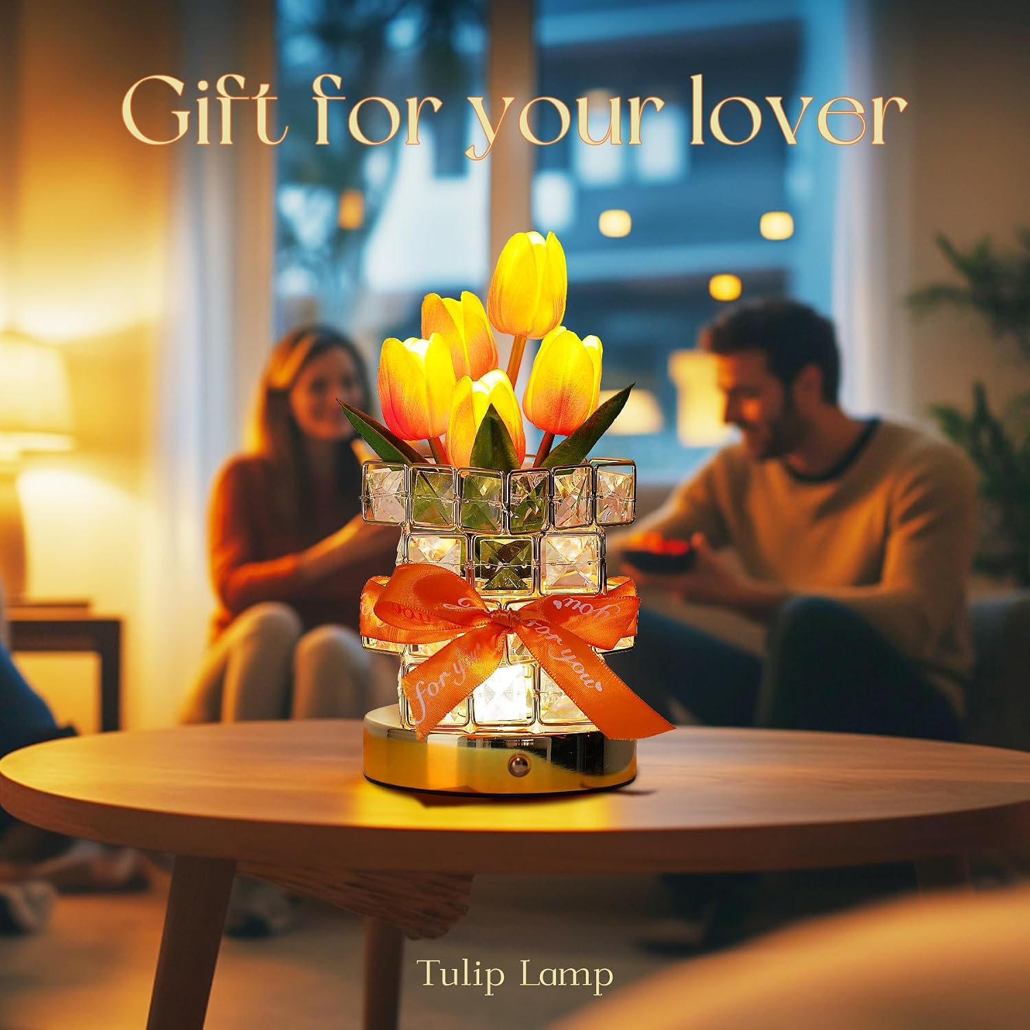 Gifts for Women – Tulip Flower LED Table Lamp, Cordless Touch Night Light, 3 Color Dimmable, Birthday Mother’s Day Valentine’s Christmas Gift for Mom, Wife, Girlfriend