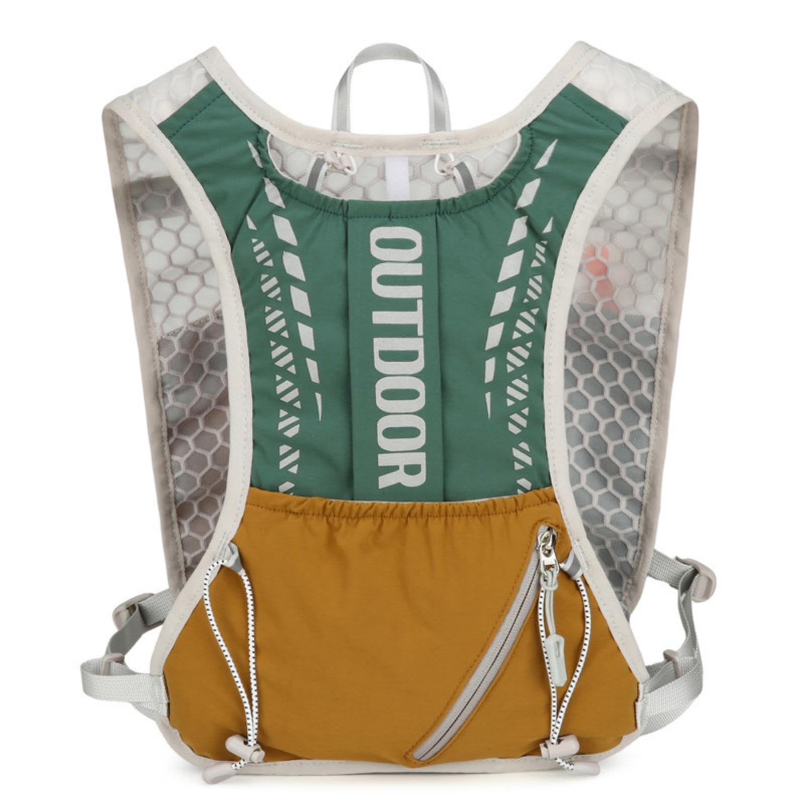 Running Water-Carrying Vest Breathable Water-Carrying Vest Backpack Lightweight Trail Running Backpack for Runners, Cyclists, Hiking, Bicycling Green-image-29